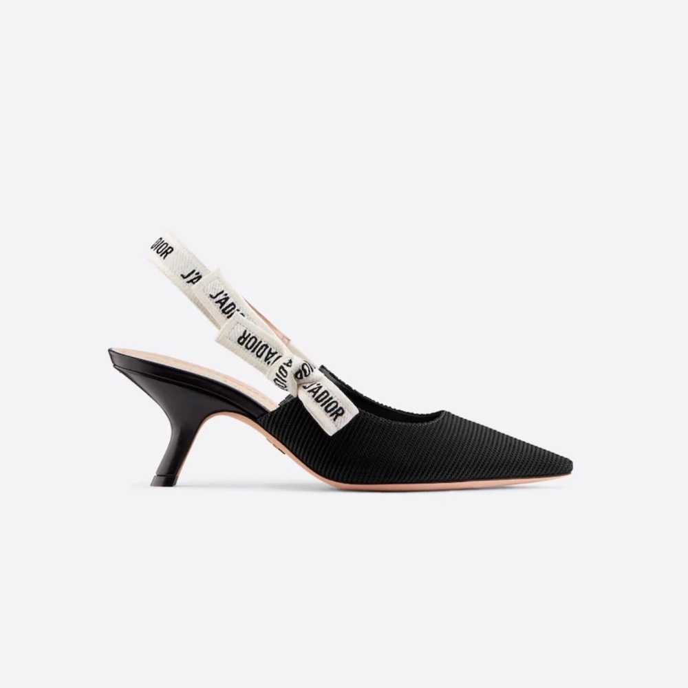 J'Adior Slingback Pump Black Technical Fabric